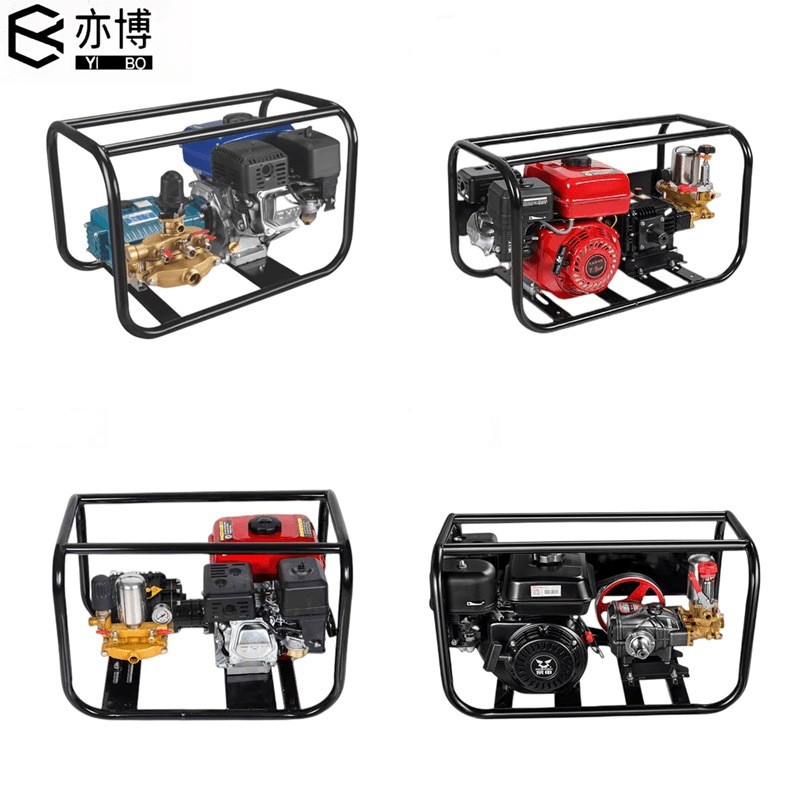 170F高壓四沖程汽油打藥機自吸農用園林山地果樹三缸柱塞泵噴霧器