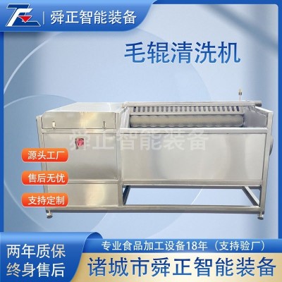 豬頭蹄子毛刷清洗設(shè)備 土豆蘿卜清洗去皮機(jī) 多功能毛輥清洗機(jī)