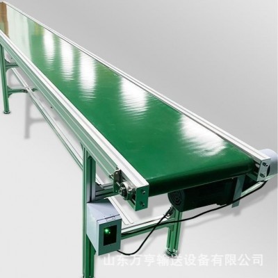 萬(wàn)亨爬坡皮帶輸送機(jī) 耐磨 輸送平穩(wěn) 車(chē)間流水線爬坡機(jī) 貨物分揀傳