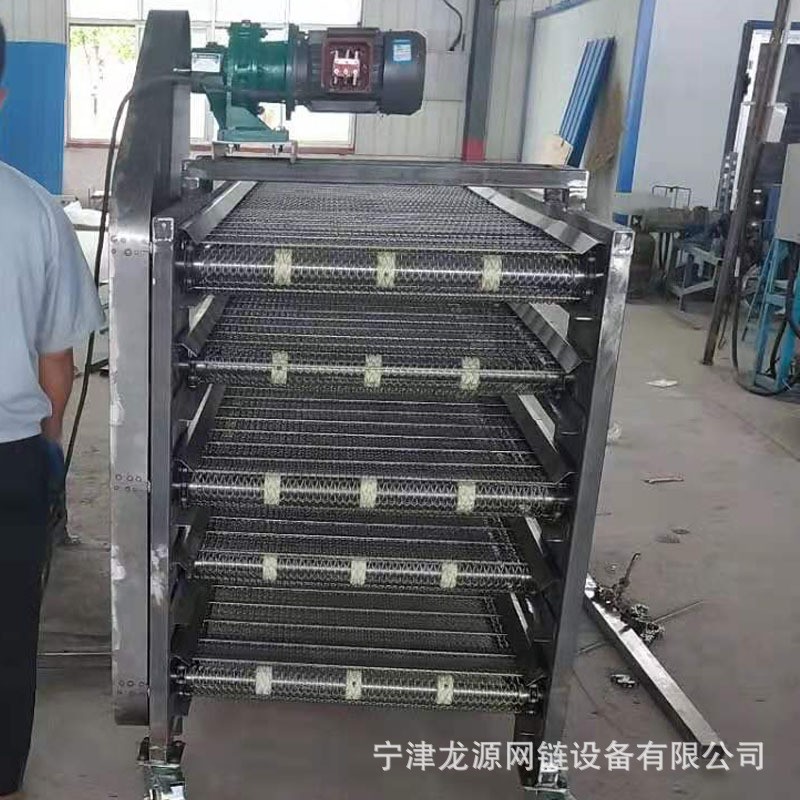 廠家直銷不銹鋼多層網帶輸送機大型食品級多層網帶烘干輸送機