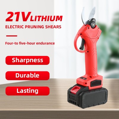 源頭工廠貼牌代發(fā)鋰電修枝剪園林園藝電剪充電式果樹剪電動樹枝剪