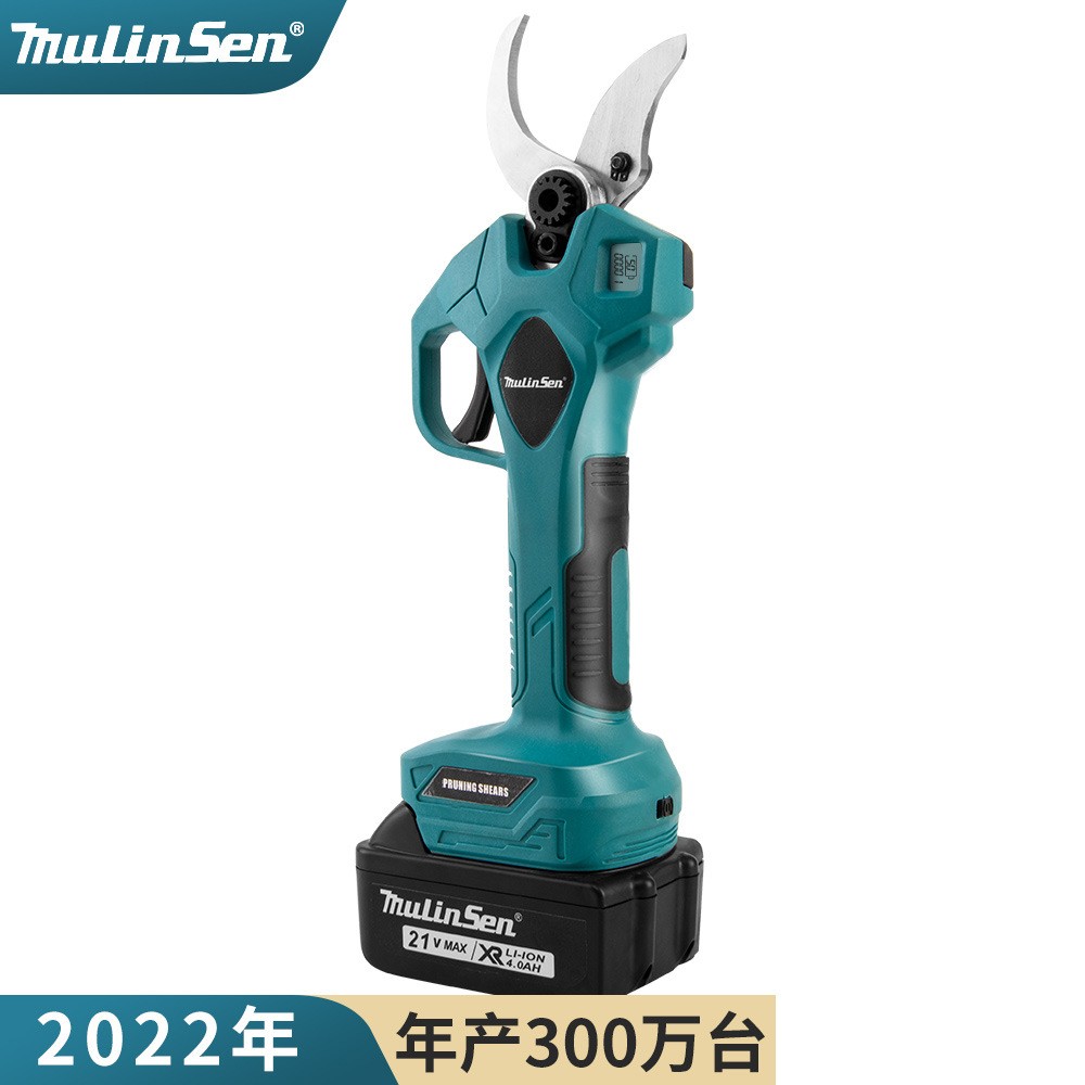 4.0鋰電動修枝剪園藝剪刀充電式鋰電修枝機園林粗枝剪果樹剪批發(fā)