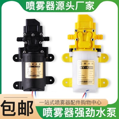 電動噴霧器水泵隔膜泵工廠現(xiàn)貨批發(fā)12v純銅高壓電動泵噴霧器配件
