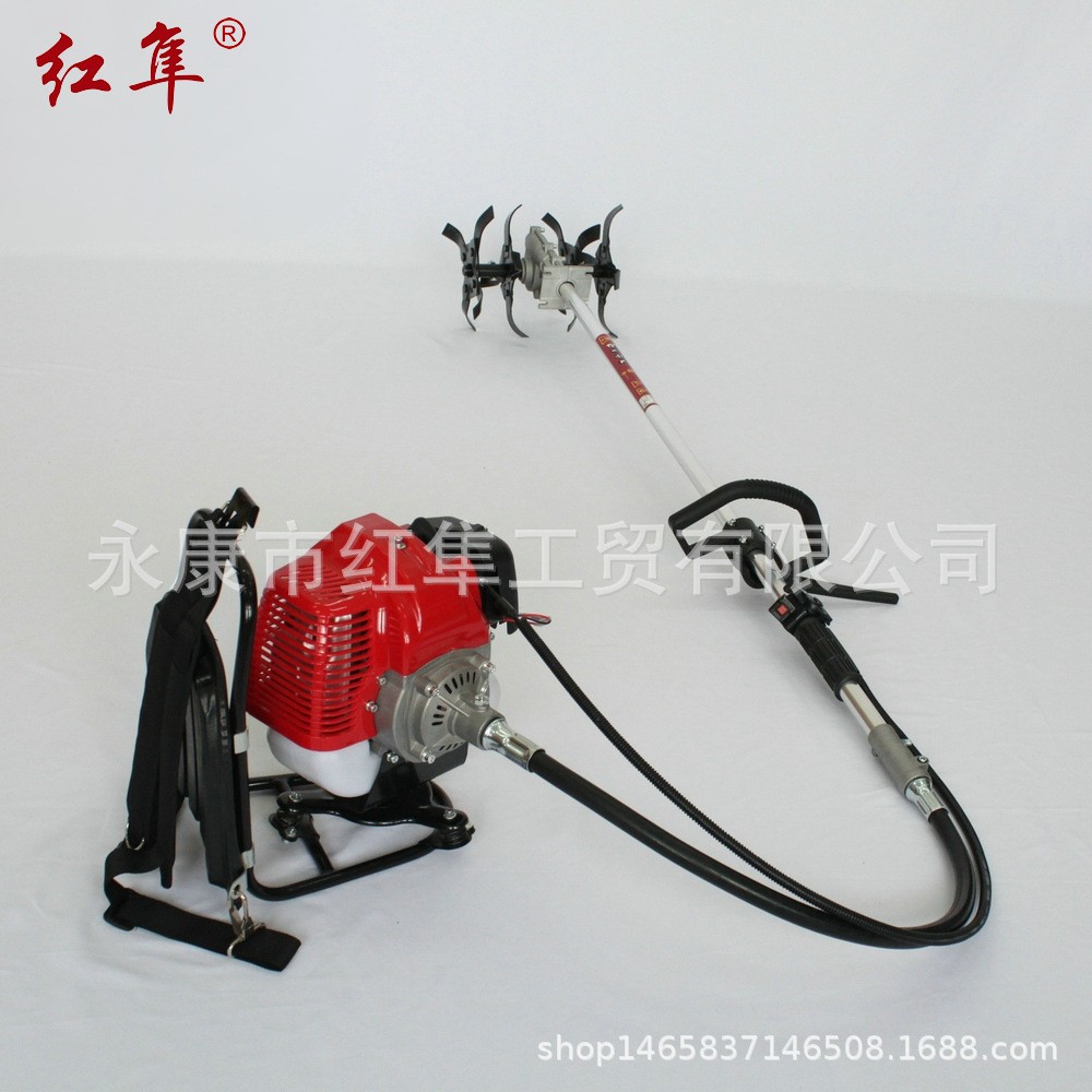 紅隼1E44F-5大馬力二沖程背負式鋤草機HS520背負式松土機除草機