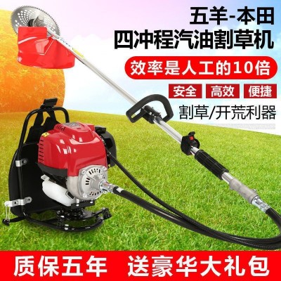 五羊本田割草機四沖程背負式多功能割灌機開荒松土除草收割機直銷