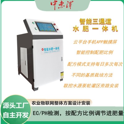 自主開發(fā)水肥一體機 種植藍莓專用檢測ECPH自動混肥水肥一體機