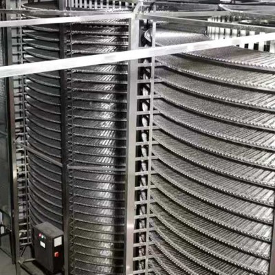 直供烘焙食品螺旋冷卻塔 網(wǎng)帶輸送機(jī) 水餃海鮮多層速凍塔