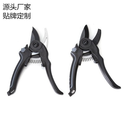 綠晟新款修枝剪鳥嘴鯊魚嘴園藝剪小剪刀修花樹枝剪園林工具批發