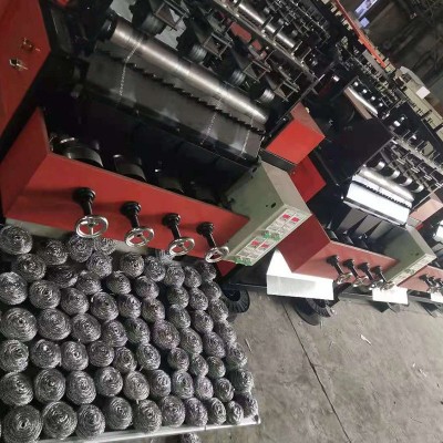 6線6球拉絲打球一體機 清潔球機械設備 全自動鋼絲球機生產成型機