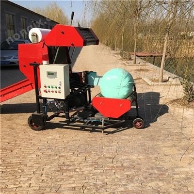 柴油機動力玉米秸稈青貯打捆機