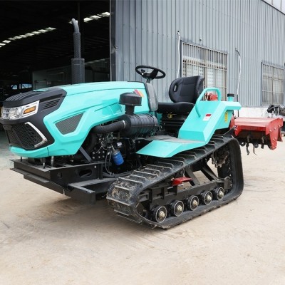 乘坐式旋耕機多功能耕地松土除草開溝回填大馬力新式履帶式微耕機