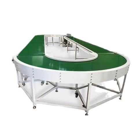 流水線皮帶轉(zhuǎn)彎輸送機(jī)U型傳送機(jī)180度物流分揀快遞輸送雙邊工作臺