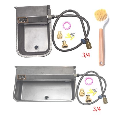 跨境不銹鋼狗貓自動飲水機(jī)304狗貓飲水碗 全自動加厚獸用飲水碗