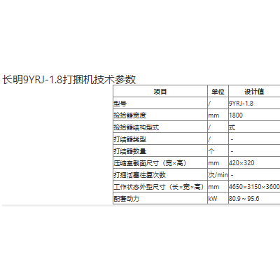 長(zhǎng)明撿拾揉切壓捆機(jī)