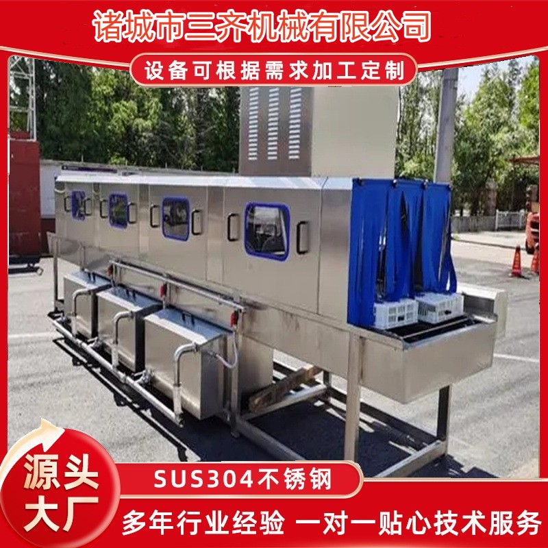 諸城多功能洗筐機廠家 高壓噴淋塑料筐清洗機 生鮮肉筐清洗設(shè)備