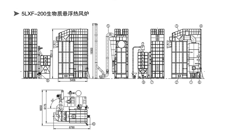 谷陽5LXF-200生物質懸浮熱風爐