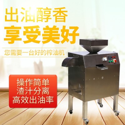 榨油機(jī)不銹鋼電動(dòng)臺(tái)式榨油機(jī)全自動(dòng)可移動(dòng)花生菜籽油榨油壓榨機(jī)